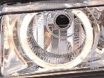 Paire de feux phares Angel Eyes BMW serie 3 Coupe E36 de 92-98 Chrome