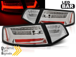 Paire de feux arriere Audi A6 de 2008 a 2011 berline LED BAR chrome