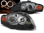 Paire de feux phares Audi A4 B7 04-08 angel eyes noir