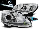 Paire de feux phares Mercedes classe C W204 07-10 Daylight DRL led chrome