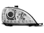 Paire de feux phares Mercedes ML W163 98-01 Daylight led chrome