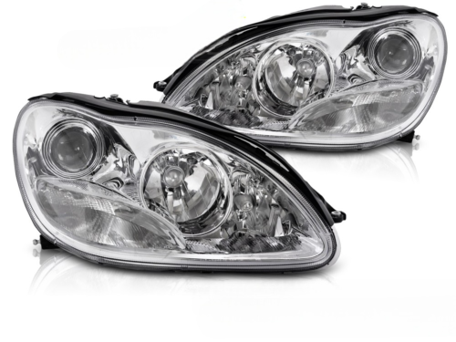 Paire de feux phares Mercedes classe S W220 98-02 Design chrome