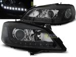 Paire de feux phares Opel Astra G 97-04 Daylight LED noir