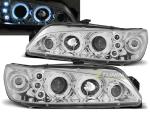 Paire de feux phares Peugeot 306 97-01 angel eyes chrome