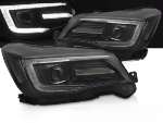 Paire Feux Phares Subaru Forester 13-18 LED DRL Dyn Noir