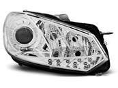 Paire de feux phares VW Golf 6 08-12 Daylight DRL led chrome