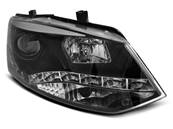 Paire de feux phares VW Polo 6R 09-14 Daylight DRL led noir