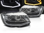Paire de feux phares VW T6 de 2015 a 2019 Full Led LTI DRL Dyn Chrome