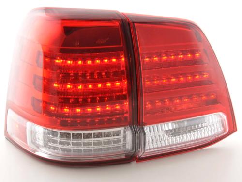 Paire de feux arrière Toyota Land Cruiser FJ200 07-08 Rouge Chrome Led