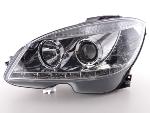 Paire de feux phares Daylight led Mercedes Classe C W204 07-10 chrome