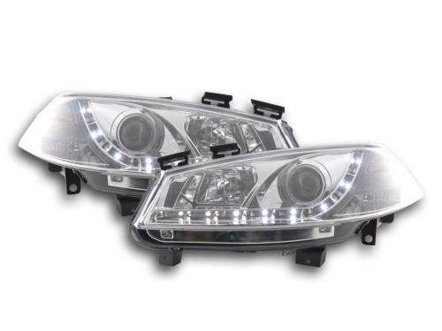 Paire de feux phares Daylight Led Renault Megane 03-06 Chrome