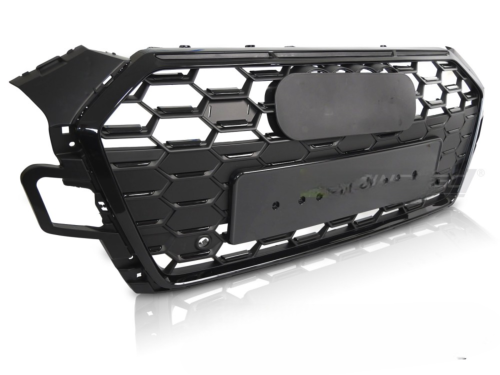 Calandre pour Audi A5 de 2019 a 2023 Look Sport Noir Brillant PDC