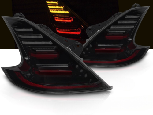 Paire de feux arriere Nissan 370Z 09 -20 FULL LED DYN Noir Fume