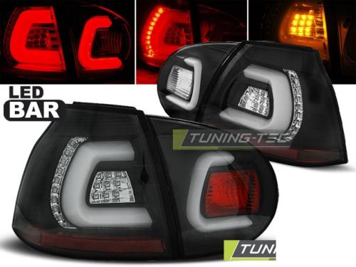 Paire de feux arriere VW Golf 5 03-09 noir led Bar