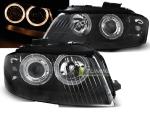 Paire de feux phares Audi A3 8P 03-08 angel eyes noir