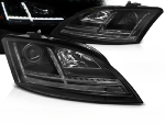 Paire de feux phares Audi TT 8J de 2006 a 2010 Xenon Led DRL Noir AFS