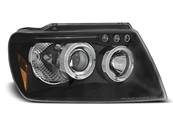 Paire de feux phares Jeep Grand Cherokee de 1999 a 2005 angel eyes noir