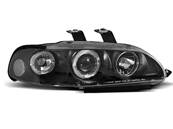 Paire de feux phares Honda Civic 91-95 2 et 3 portes angel eyes noir