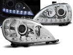 Paire de feux phares Mercedes ML W163 98-01 Daylight led chrome