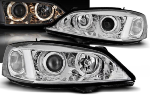 Paire de feux phares Opel Astra G 97-04 angel eyes chrome
