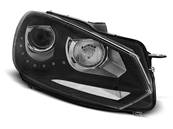 Paire de feux phares VW Golf 6 de 2008 a 2012 Daylight led DRL noir