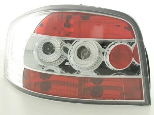 Paire de feux arrière Audi A3 8P 2003 a 2008 Chrome Rouge