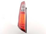 Paire feux arrire Ford Focus 2 5 portes 2008 a 2010 Rouge Chrome Led