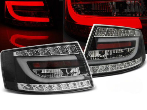 Paire de feux arriere Audi A6 C6 berline de 04/2004 a 2008 LED BAR noir
