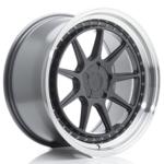 Jante JR Wheels JR47 19x9,5 ET15-35- 5 Trous sur mesure- Hyper Gray w/ Machined Lip