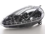 Paire de feux phares Daylight Led DRL Fiat Grande Punto 199 05-08 chrome