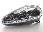 Paire de feux phares Daylight Led DRL Fiat Grande Punto 199 08-12 chrome