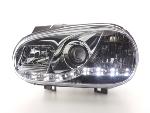 Paire de feux phares Daylight Led VW Golf 4 de 98-03 chrome