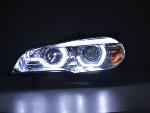 Paire de feux phares Xenon Daylight Led DRL BMW X5 E70 06-10 Chrome