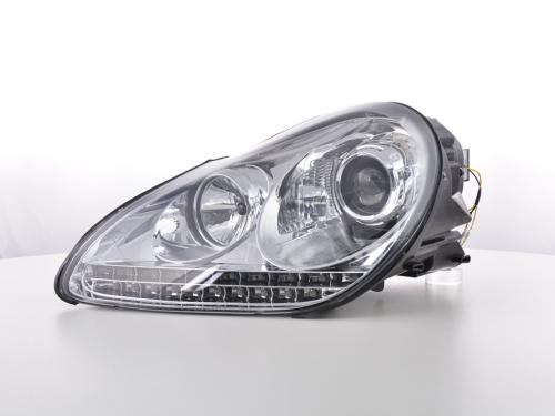 Paire de feux phares Daylight Led Porsche Cayenne 9PA 02-06 chrome