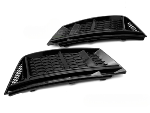 Paire de grille antibrouillard Audi A4 B9 de 2015 a 2019 Noir Brillant