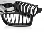 Grilles de calandre BMW serie 3 F30/F31 de 2011 a 2018 Noir brillant Double Barres
