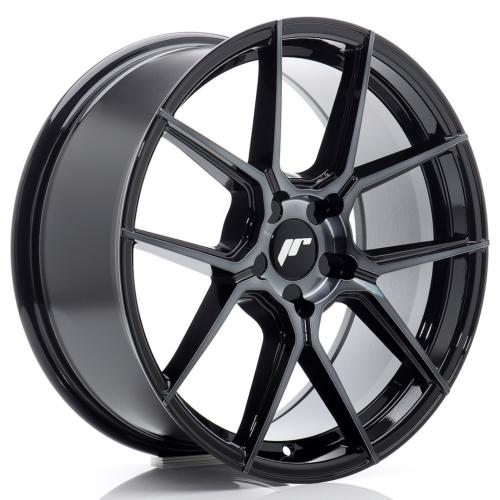 Jante JR Wheels JR30 18x8,5 ET20-45 - 5 trous sur mesure - Black machined Tinted face
