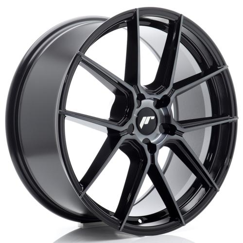 Jante JR Wheels JR30 20x8 ET20-40 - 5 trous sur mesure - Black machined Tinted face