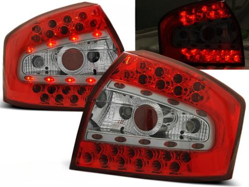 Paire de feux arrière Audi A4 B6 berline 00-04 LED rouge chrome