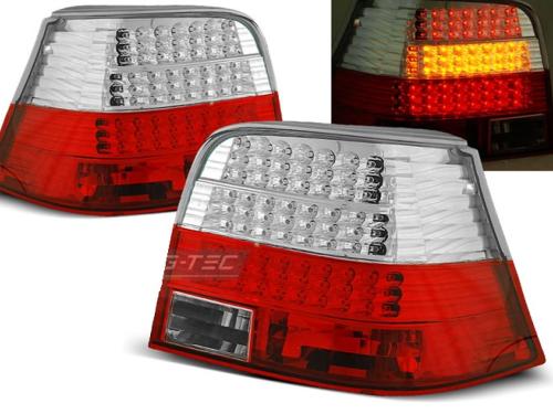 Paire de feux arriere VW Golf 4 97-03 rouge blanc led