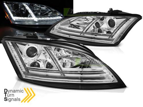 Paire de feux phares Audi TT 8J 2006-2010 Daylight led chrome Halogène