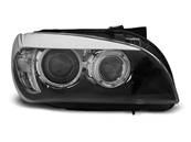 Paire de feux phares BMW X1 E84 09-12 angel eyes led noir