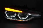 Paire de feux phares BMW serie 3 F30 / F31 LCI 15-18 angel eyes chrome Full led DRL