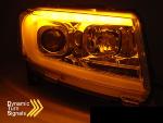 Paire de feux phares Jeep Grand Cherokee de 2011 a 2013 LED LTI chrome