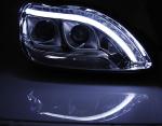 Paire de feux phares Mercedes classe S W220 98-05 Daylight led LTI chrome