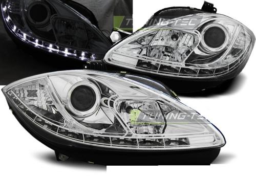 Paire de feux phares Seat Leon / Altea 09-13 Daylight led chrome