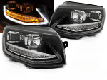 Paire de feux phares VW T6 de 2015 a 2019 LED DRL LTI Noir