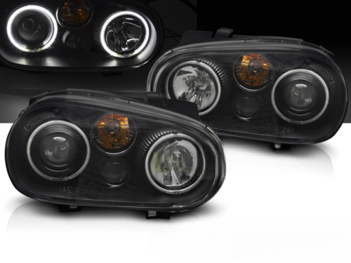 Paire de feux phares VW Golf 4 97-03 angel eyes CCFL Noir