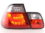 Paire feux arrière BMW Serie 3 E46 Berline 1998 a 2001 Rouge Chrome Led