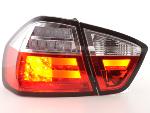 Paire feux arrière BMW Serie 3 E90 Berline 2005 a 2008 Rouge Chrome Led